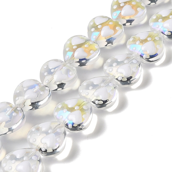PandaHall Handmade Glass Beads Strands, with Enamel, Heart, White, 11~12x12~12.5x6~6.5mm, Hole: 0.6mm, about 30pcs/strand, 13.27''(33.7cm)...
PandaHall Handmade Glass Beads Strands, with Enamel, Heart, White, 11~12x12~12.5x6~6.5mm, Hole: 0.6mm, about 30pcs/strand, 13.27''(33.7cm)...