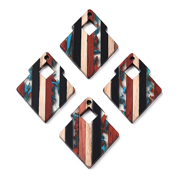 PandaHall Resin & Walnut Wood Pendants, Rhombus Charms, Black, 35x28.5x3.5mm, Hole: 2mm Resin+Wood Rhombus Black
PandaHall Resin & Walnut Wood Pendants, Rhombus Charms, Black, 35x28.5x3.5mm, Hole: 2mm Resin+Wood Rhombus Black