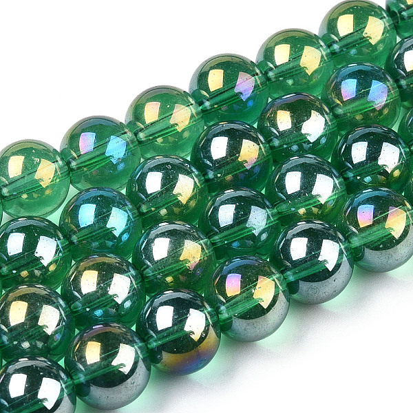 PandaHall Electroplate Transparent Glass Beads Strands, AB Color Plated, Round, Sea Green, 9.5~10mm, Hole: 1.5mm, about 40~42pcs/strand...
PandaHall Electroplate Transparent Glass Beads Strands, AB Color Plated, Round, Sea Green, 9.5~10mm, Hole: 1.5mm, about 40~42pcs/strand...