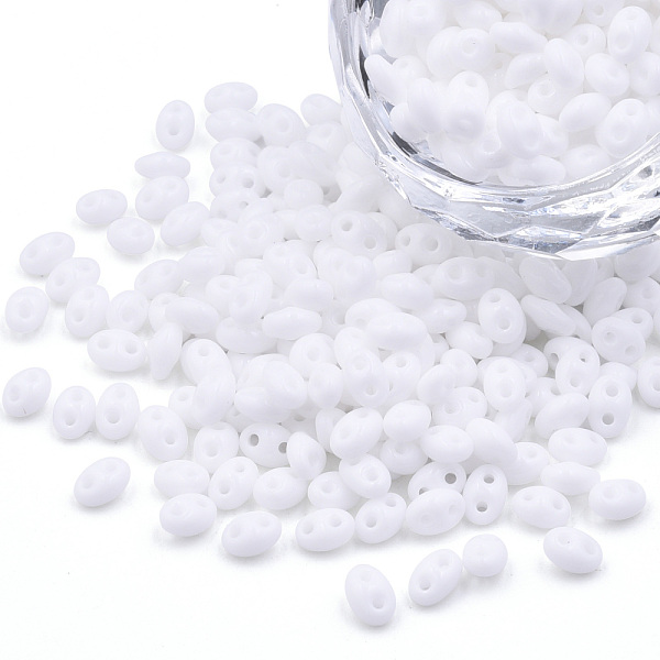 PandaHall Opaque Luster Czech Glass Seed Beads, 2-Hole, Oval, White, 5x3.5x2.5mm, Hole: 0.9mm, about 500g/bag Glass Oval White
PandaHall Opaque Luster Czech Glass Seed Beads, 2-Hole, Oval, White, 5x3.5x2.5mm, Hole: 0.9mm, about 500g/bag Glass Oval White