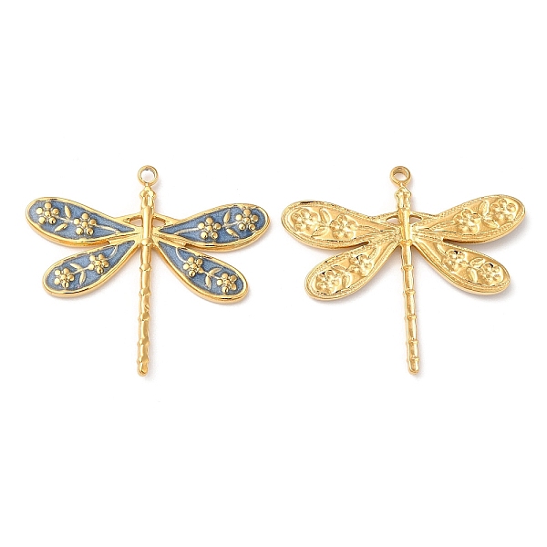 PandaHall 304 Stainless Steel Enamel Pendants, Real 18K Gold Plated, Dragonfly Charm, Steel Blue, 24x27x2mm, Hole: 1.4mm Stainless...
PandaHall 304 Stainless Steel Enamel Pendants, Real 18K Gold Plated, Dragonfly Charm, Steel Blue, 24x27x2mm, Hole: 1.4mm Stainless...