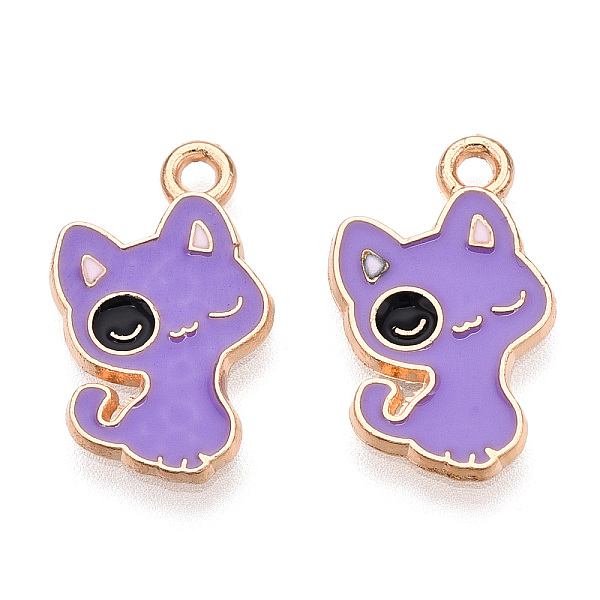 PandaHall Alloy Enamel Pendants, Cadmium Free & Nickel Free & Lead Free, Light Gold, Cat Charm, Medium Purple, 18.5x12x1.2mm, Hole: 1.6mm...
PandaHall Alloy Enamel Pendants, Cadmium Free & Nickel Free & Lead Free, Light Gold, Cat Charm, Medium Purple, 18.5x12x1.2mm, Hole: 1.6mm...