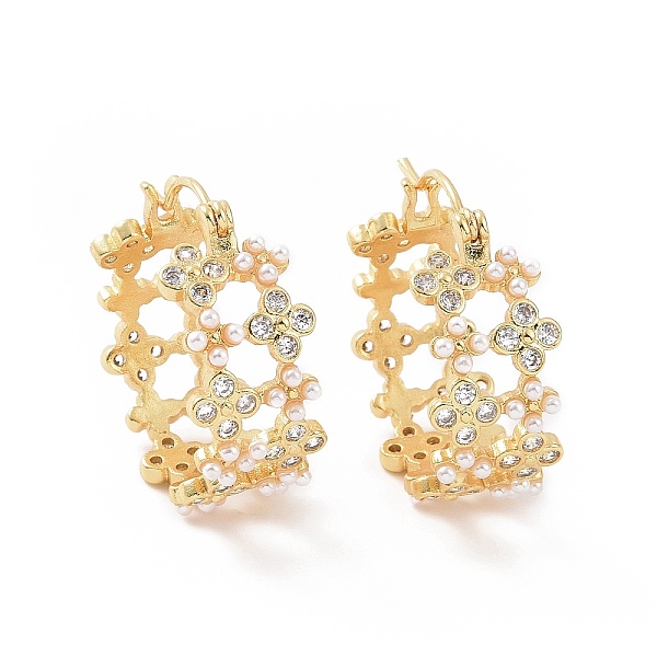 PandaHall Clear Cubic Zirconia Flower Hoop Earrings, Brass Jewelry for Women, Lead Free & Cadmium Free, Golden, 26x11.5x24.5mm, Pin: 0.7mm...
PandaHall Clear Cubic Zirconia Flower Hoop Earrings, Brass Jewelry for Women, Lead Free & Cadmium Free, Golden, 26x11.5x24.5mm, Pin: 0.7mm...