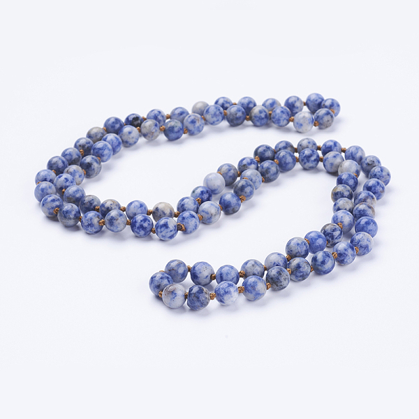 PandaHall Natural Blue Spot Jasper Beaded Necklaces, Round, 36 inch(91.44cm) Blue Spot Jasper
PandaHall Natural Blue Spot Jasper Beaded Necklaces, Round, 36 inch(91.44cm) Blue Spot Jasper