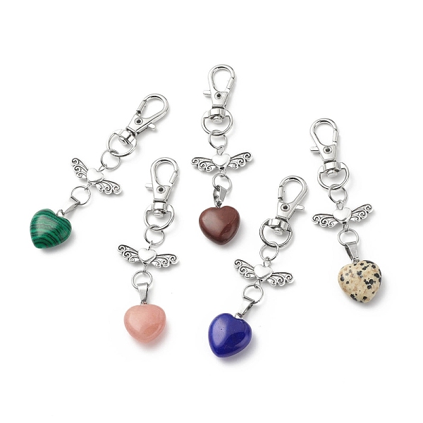 PandaHall Gemstone Heart Pendant Decorations, Angel Lobster Clasp Charms, Clip-on Charms, for Keychain, Purse, Backpack Ornament, 77mm Mixed...
PandaHall Gemstone Heart Pendant Decorations, Angel Lobster Clasp Charms, Clip-on Charms, for Keychain, Purse, Backpack Ornament, 77mm Mixed...