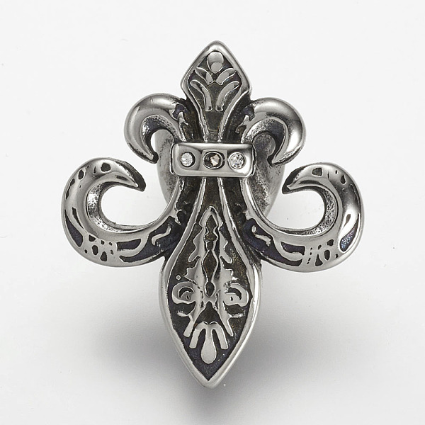 PandaHall 304 Stainless Steel Hook Clasps, For Leather Cord Bracelets Making, with Rhinestone, Fleur De Lis, Antique Silver, 31x27x18mm...
PandaHall 304 Stainless Steel Hook Clasps, For Leather Cord Bracelets Making, with Rhinestone, Fleur De Lis, Antique Silver, 31x27x18mm...