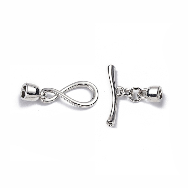 PandaHall Rack Plating Brass Toggle Clasps, Long-Lasting Plated, Infinity, Platinum, Fit for Cord: 2.8~3mm, Infinity: 15.5x7.5x1.5mm, Bar...
PandaHall Rack Plating Brass Toggle Clasps, Long-Lasting Plated, Infinity, Platinum, Fit for Cord: 2.8~3mm, Infinity: 15.5x7.5x1.5mm, Bar...