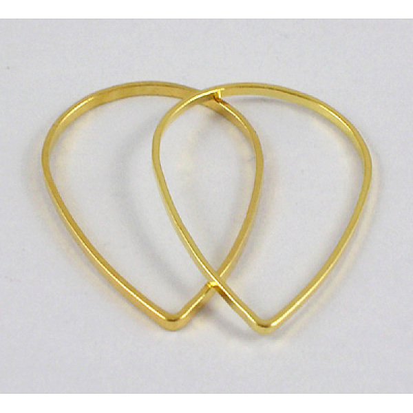 PandaHall Brass Links, teardrop, plated in golden color, about 25mm wide, 38mm long, 1mm thick Brass Teardrop
PandaHall Brass Links, teardrop, plated in golden color, about 25mm wide, 38mm long, 1mm thick Brass Teardrop