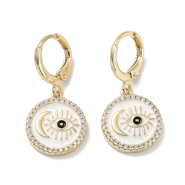 PandaHall Real 18K Gold Plated Brass Dangle Leverback Earrings, with Enamel and Cubic Zirconia, Evil Eye & Moon, White, 29x14mm Cubic...
PandaHall Real 18K Gold Plated Brass Dangle Leverback Earrings, with Enamel and Cubic Zirconia, Evil Eye & Moon, White, 29x14mm Cubic...