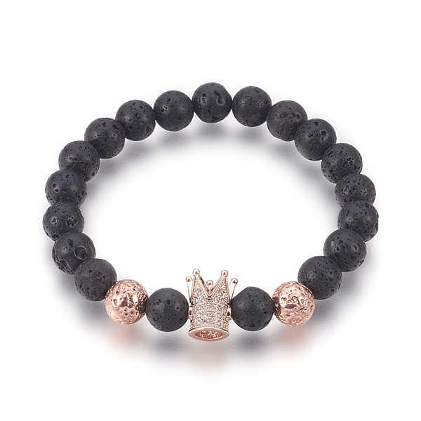 PandaHall Stretch Bracelets, with Long-Lasting Plated Electroplated Natural Lava Rock, Natural Lava Rock and Brass Cubic Zirconia Beads..., Clear
PandaHall Stretch Bracelets, with Long-Lasting Plated Electroplated Natural Lava Rock, Natural Lava Rock and Brass Cubic Zirconia Beads..., Clear