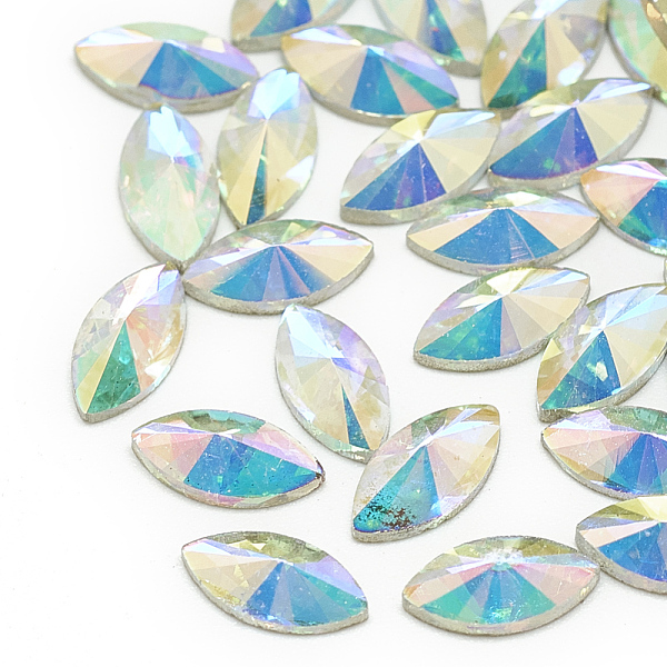 PandaHall DIY Flat Back K9 Glass Rhinestone Cabochons, Random Color Back Plated, Faceted, Horse Eye, Crystal AB, 8x4x2mm Glass Rhinestone..., Clear
PandaHall DIY Flat Back K9 Glass Rhinestone Cabochons, Random Color Back Plated, Faceted, Horse Eye, Crystal AB, 8x4x2mm Glass Rhinestone..., Clear