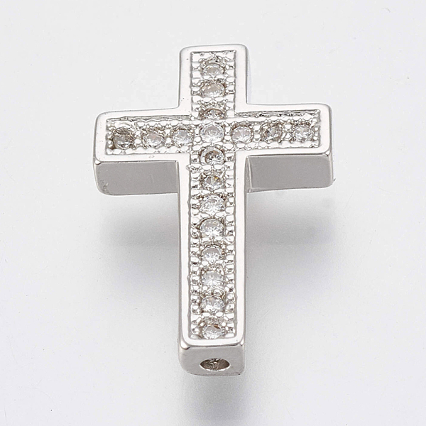 PandaHall Brass Micro Pave Cubic Zirconia Beads, Cross, Clear, Platinum, 15.5x10x2.5mm, Hole: 1mm Brass+Cubic Zirconia Cross Clear
PandaHall Brass Micro Pave Cubic Zirconia Beads, Cross, Clear, Platinum, 15.5x10x2.5mm, Hole: 1mm Brass+Cubic Zirconia Cross Clear