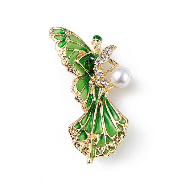 PandaHall Butterfly Fairy Enamel Pin with Crystal Rhinestone, Style, Light Gold Alloy Badge with Plastic Pearl Beaded for Women, Green...
PandaHall Butterfly Fairy Enamel Pin with Crystal Rhinestone, Style, Light Gold Alloy Badge with Plastic Pearl Beaded for Women, Green...