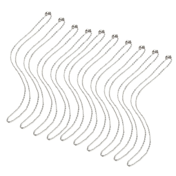 PandaHall 10Pcs 304 Stainless Steel Cable Chain Necklaces Set for Men Women, Stainless Steel Color, 17.72 inch(45cm) 304 Stainless Steel
PandaHall 10Pcs 304 Stainless Steel Cable Chain Necklaces Set for Men Women, Stainless Steel Color, 17.72 inch(45cm) 304 Stainless Steel