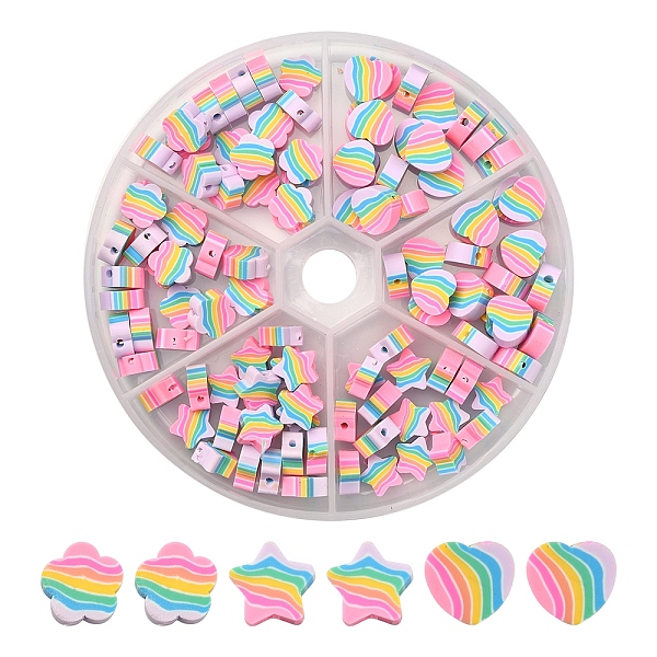 PandaHall 120Pcs 3 Style Handmade Polymer Clay Beads, Heart & Flower & Star, Pink, 8~9x8~10x3.5~4mm, Hole: 1.5~1.6mm, 40pcs/style Polymer...
PandaHall 120Pcs 3 Style Handmade Polymer Clay Beads, Heart & Flower & Star, Pink, 8~9x8~10x3.5~4mm, Hole: 1.5~1.6mm, 40pcs/style Polymer...