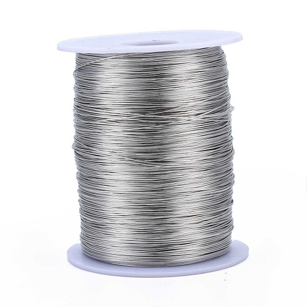 PandaHall Round Copper Jewelry Wire, Platinum, 22 Gauge, 0.6mm, about 1279.52 Feet(390m)/1000g Copper Round Gray
PandaHall Round Copper Jewelry Wire, Platinum, 22 Gauge, 0.6mm, about 1279.52 Feet(390m)/1000g Copper Round Gray