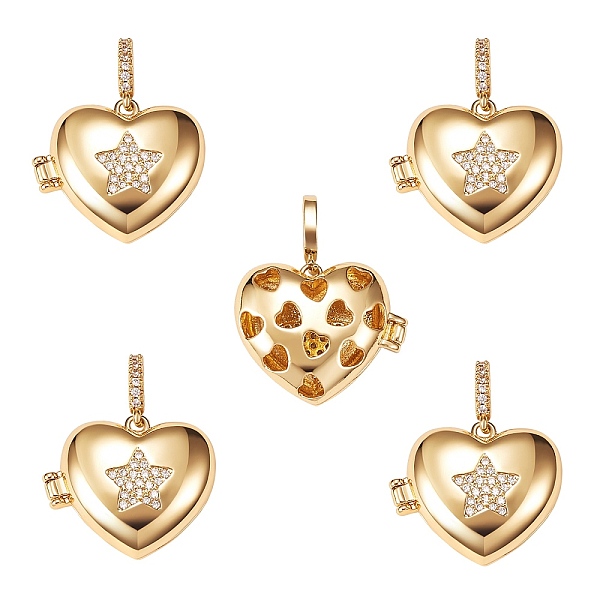 PandaHall Brass Micro Pave Clear Cubic Zirconia Diffuser Locket Pendants, Long-Lasting Plated, Lead Free & Cadmium Free, Heart with Star...
PandaHall Brass Micro Pave Clear Cubic Zirconia Diffuser Locket Pendants, Long-Lasting Plated, Lead Free & Cadmium Free, Heart with Star...