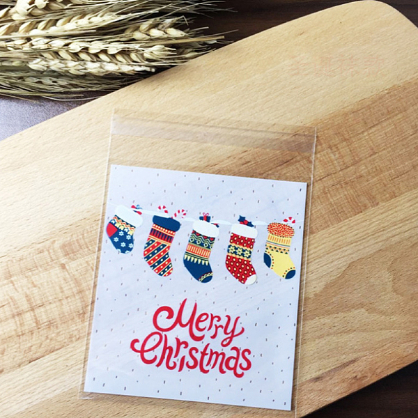 PandaHall Printed Plastic Bags, with Adhesive, Christmas stocking, Colorful, 13x10cm, Unilateral Thickness: 0.035mm, Inner Measure: 10x10cm...
PandaHall Printed Plastic Bags, with Adhesive, Christmas stocking, Colorful, 13x10cm, Unilateral Thickness: 0.035mm, Inner Measure: 10x10cm...