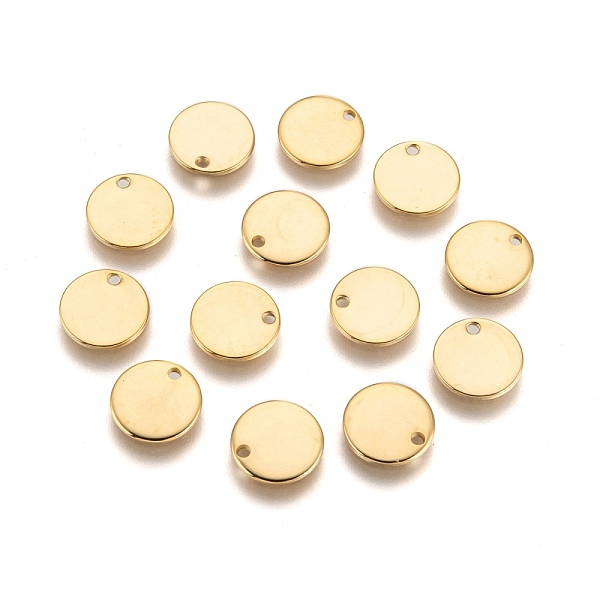 PandaHall Ion Plating(IP) 304 Stainless Steel Charms, Blank Stamping Tag, Flat Round, Golden, 10x1mm, Hole: 1.2~1.5mm 304 Stainless Steel...
PandaHall Ion Plating(IP) 304 Stainless Steel Charms, Blank Stamping Tag, Flat Round, Golden, 10x1mm, Hole: 1.2~1.5mm 304 Stainless Steel...