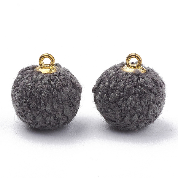 PandaHall Handmade Cloth Fabric Covered Pendants, with Golden Tone Alloy Findings, Round, Gray, 17~18x14~14.5mm, Hole: 1.5mm Cloth Round...
PandaHall Handmade Cloth Fabric Covered Pendants, with Golden Tone Alloy Findings, Round, Gray, 17~18x14~14.5mm, Hole: 1.5mm Cloth Round...