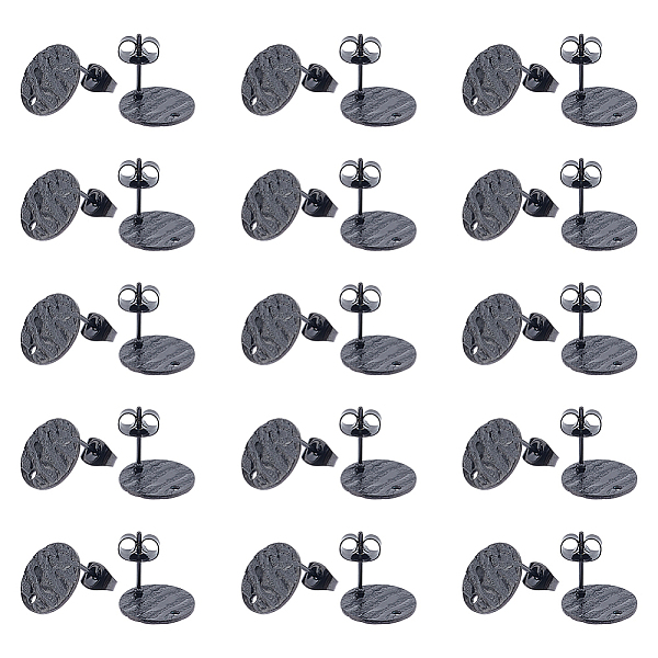 PandaHall Unicraftale 40Pcs Ion Plating(IP) 304 Stainless Steel Stud Earring Findings, with Earring Backs & Hole, Textured, Flat Round...
PandaHall Unicraftale 40Pcs Ion Plating(IP) 304 Stainless Steel Stud Earring Findings, with Earring Backs & Hole, Textured, Flat Round...