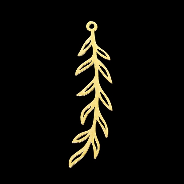 PandaHall 201 Stainless Steel Pendants, Laser Cut, Leaf, Golden, 44x11x1mm, Hole: 1.5mm 201 Stainless Steel Leaf
PandaHall 201 Stainless Steel Pendants, Laser Cut, Leaf, Golden, 44x11x1mm, Hole: 1.5mm 201 Stainless Steel Leaf