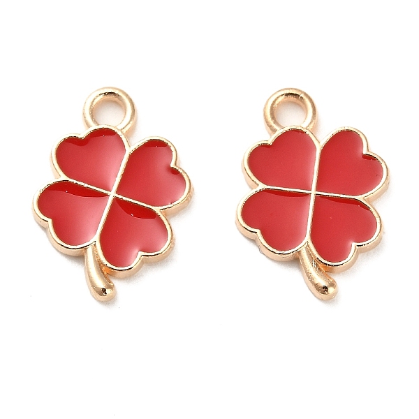 PandaHall Alloy Enamel Pendants, Light Gold, Clover Charm, Red, 18x13x1.5mm, Hole: 2.3mm Alloy+Enamel Clover Red
PandaHall Alloy Enamel Pendants, Light Gold, Clover Charm, Red, 18x13x1.5mm, Hole: 2.3mm Alloy+Enamel Clover Red