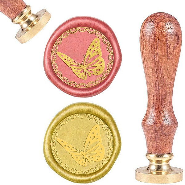 PandaHall DIY Scrapbook, Brass Wax Seal Stamp and Wood Handle Sets, Butterfly, Golden, 8.9x2.5cm, Stamps: 25x14.5mm Brass
PandaHall DIY Scrapbook, Brass Wax Seal Stamp and Wood Handle Sets, Butterfly, Golden, 8.9x2.5cm, Stamps: 25x14.5mm Brass