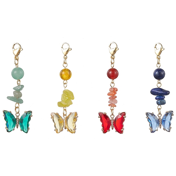 PandaHall Glass Pendant Decorations, with Alloy Findings, Butterfly, Mixed Color, 63.5mm, 4pcs/set Glass Butterfly Multicolor
PandaHall Glass Pendant Decorations, with Alloy Findings, Butterfly, Mixed Color, 63.5mm, 4pcs/set Glass Butterfly Multicolor