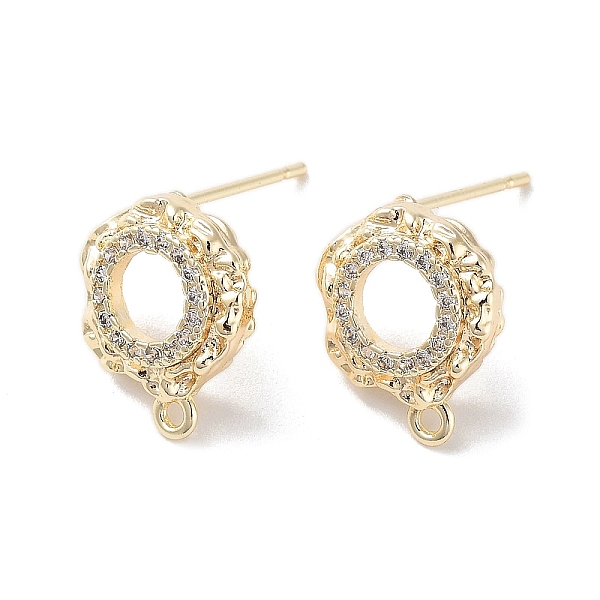 PandaHall Brass Micro Pave Cubic Zirconia Stud Earring Findings, Annulus, Real 18K Gold Plated, 13x11mm, Hole: 1.2mm, Pin: 0.8mm Brass+Cubic...
PandaHall Brass Micro Pave Cubic Zirconia Stud Earring Findings, Annulus, Real 18K Gold Plated, 13x11mm, Hole: 1.2mm, Pin: 0.8mm Brass+Cubic...