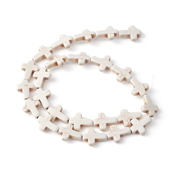 PandaHall Synthetic Turquoise Beads Strands, Dyed, Cross, Beige, 16x12x3.5mm, Hole: 1mm, about 25pcs/strand, 15.75''(40cm) Synthetic..., Yellow
PandaHall Synthetic Turquoise Beads Strands, Dyed, Cross, Beige, 16x12x3.5mm, Hole: 1mm, about 25pcs/strand, 15.75''(40cm) Synthetic..., Yellow