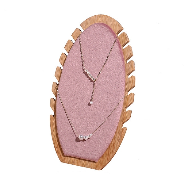 PandaHall Velvet and Bamboo Necklaces Display Rack, Jewelry Stands For Hanging Necklaces, Flamingo, 7x16x26cm Velvet Pink
PandaHall Velvet and Bamboo Necklaces Display Rack, Jewelry Stands For Hanging Necklaces, Flamingo, 7x16x26cm Velvet Pink