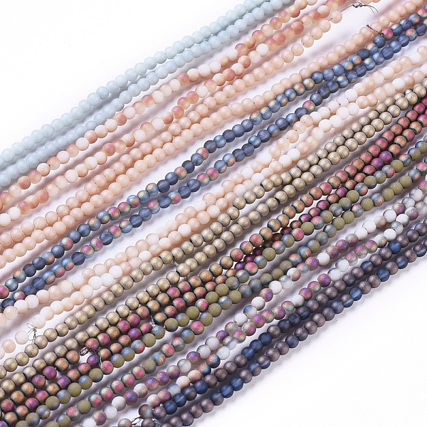 PandaHall Electroplated Frosted Glass Bead Strands, Round, Mixed Color, 2.5mm, Hole: 0.7mm, about 150pcs/strand, 15.35 inch(39cm) Glass..., Multicolor
PandaHall Electroplated Frosted Glass Bead Strands, Round, Mixed Color, 2.5mm, Hole: 0.7mm, about 150pcs/strand, 15.35 inch(39cm) Glass..., Multicolor