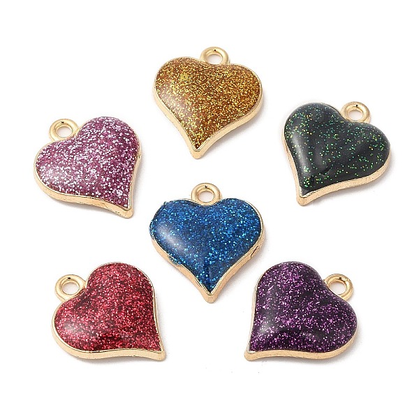 PandaHall Alloy Enamel Pendants, with Glitter Powder, Heart Charm, Mixed Color, 19x16x4mm, Hole: 2mm Alloy+Enamel Heart Multicolor
PandaHall Alloy Enamel Pendants, with Glitter Powder, Heart Charm, Mixed Color, 19x16x4mm, Hole: 2mm Alloy+Enamel Heart Multicolor