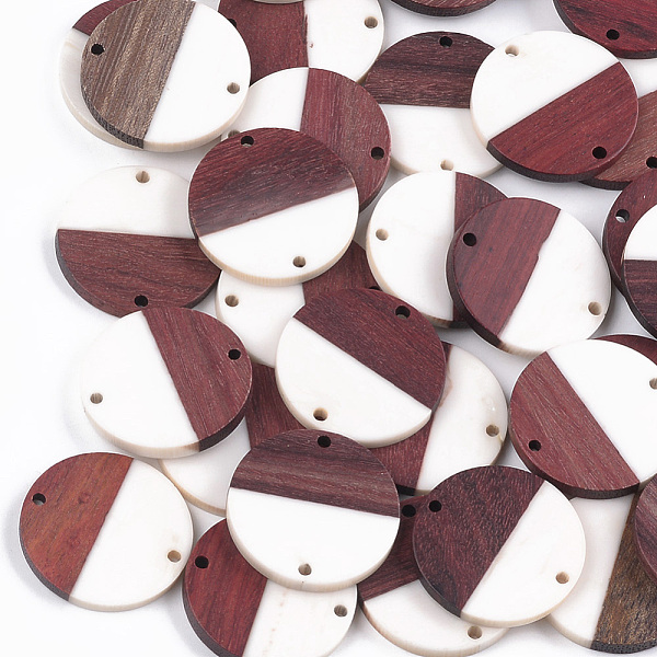 PandaHall Resin & Walnut Wood Links connectors, Flat Round, White, 28.5x3.5~4mm, Hole: 1.8mm Resin+Wood Flat Round White
PandaHall Resin & Walnut Wood Links connectors, Flat Round, White, 28.5x3.5~4mm, Hole: 1.8mm Resin+Wood Flat Round White