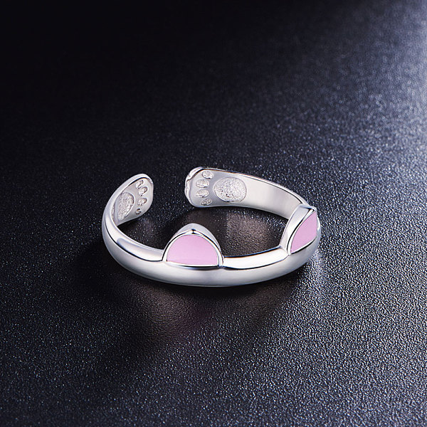 PandaHall SHEGRACE Cute Design Rhodium Plated 925 Sterling Silver Ring, Cuff Rings, Open Rings, with Cat Ears, Platinum, Pearl Pink, 17mm...
PandaHall SHEGRACE Cute Design Rhodium Plated 925 Sterling Silver Ring, Cuff Rings, Open Rings, with Cat Ears, Platinum, Pearl Pink, 17mm...
