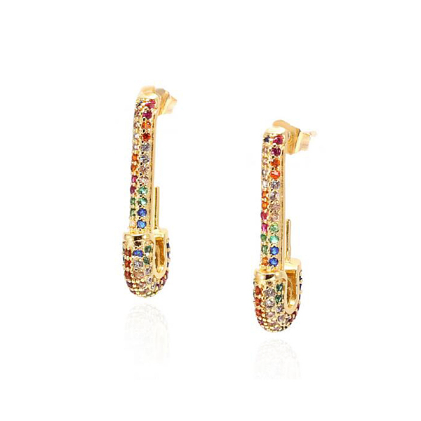 PandaHall SHEGRACE Brass Micro Pave Grade AAA Cubic Zirconia Stud Earrings, Colorful, Real 18K Gold Plated, 25.5x10mm Cubic Zirconia Others
PandaHall SHEGRACE Brass Micro Pave Grade AAA Cubic Zirconia Stud Earrings, Colorful, Real 18K Gold Plated, 25.5x10mm Cubic Zirconia Others