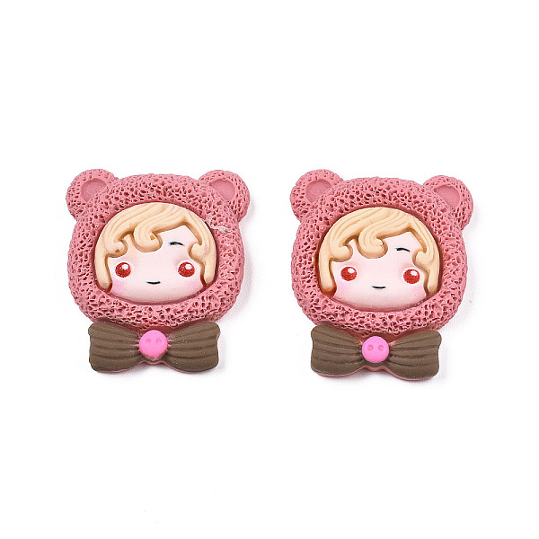 PandaHall Opaque Resin Cabochons, Girl with Bear Hat, Light Coral, 28x23x7.5mm Resin Human
PandaHall Opaque Resin Cabochons, Girl with Bear Hat, Light Coral, 28x23x7.5mm Resin Human