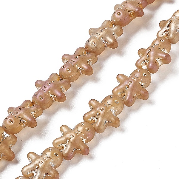 PandaHall Full Rainbow Plated Forsted Electroplate Glass Beads, Ginger Man, for Christmas, Coral, 15x14x7mm, Hole: 1mm, about 45pcs/strand..., Red
PandaHall Full Rainbow Plated Forsted Electroplate Glass Beads, Ginger Man, for Christmas, Coral, 15x14x7mm, Hole: 1mm, about 45pcs/strand..., Red