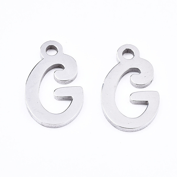 PandaHall 201 Stainless Steel Charms, Laser Cut, Alphabet, Stainless Steel Color, Letter.G, 12x7x1mm, Hole: 1.4mm Stainless Steel Letter G
PandaHall 201 Stainless Steel Charms, Laser Cut, Alphabet, Stainless Steel Color, Letter.G, 12x7x1mm, Hole: 1.4mm Stainless Steel Letter G