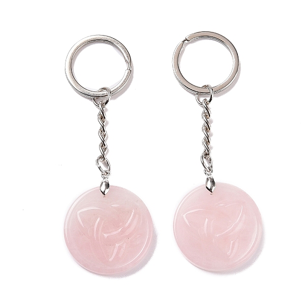 PandaHall Natural Rose Quartz Trinity Knot Pendant Keychain, with Brass Keychain Ring, 9cm Rose Quartz Flat Round
PandaHall Natural Rose Quartz Trinity Knot Pendant Keychain, with Brass Keychain Ring, 9cm Rose Quartz Flat Round