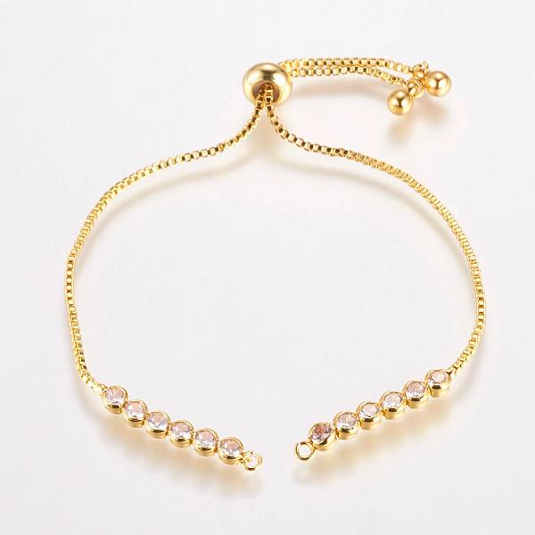PandaHall Brass Chain Bracelet Making, Box Chain Bracelets, Slider Bracelets Making, with Cubic Zirconia, Round, Real 18K Gold Plated, 9-1/2...
PandaHall Brass Chain Bracelet Making, Box Chain Bracelets, Slider Bracelets Making, with Cubic Zirconia, Round, Real 18K Gold Plated, 9-1/2...