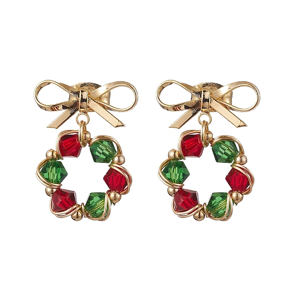 PandaHall GLass Dangle Earrings, with Brass Stud Earring Findings, Bowknot with Wreath, Golden, 20x14.5mm Glass Bowknot
PandaHall GLass Dangle Earrings, with Brass Stud Earring Findings, Bowknot with Wreath, Golden, 20x14.5mm Glass Bowknot