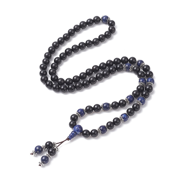 PandaHall Natural Lapis Lazuli & Wood Buddhist Necklace, Alloy Gourd Lariat Necklace for Women, 27.17 inch(69cm) Lapis Lazuli Black
PandaHall Natural Lapis Lazuli & Wood Buddhist Necklace, Alloy Gourd Lariat Necklace for Women, 27.17 inch(69cm) Lapis Lazuli Black