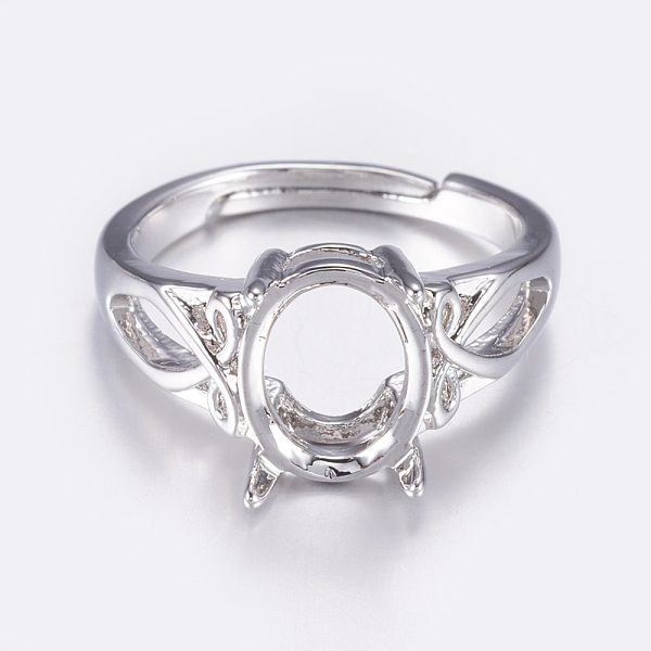 PandaHall Adjustable Brass Finger Ring Components, 4 Claw Prong Ring Settings, with Cubic Zirconia, Long-Lasting Plated, Oval, Platinum...
PandaHall Adjustable Brass Finger Ring Components, 4 Claw Prong Ring Settings, with Cubic Zirconia, Long-Lasting Plated, Oval, Platinum...