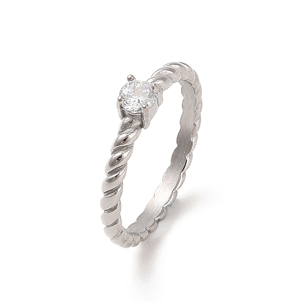 PandaHall 304 Stainless Steel Finger Ring, with Cubic Zirconia, Stainless Steel Color, US Size 7(17.3mm) 304 Stainless Steel
PandaHall 304 Stainless Steel Finger Ring, with Cubic Zirconia, Stainless Steel Color, US Size 7(17.3mm) 304 Stainless Steel