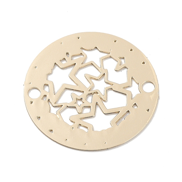 PandaHall Long-Lasting Plated Brass Connector Charms, Flat Round with Star Links, Etched Metal Embellishments, Light Gold, 20x0.3mm, Hole...
PandaHall Long-Lasting Plated Brass Connector Charms, Flat Round with Star Links, Etched Metal Embellishments, Light Gold, 20x0.3mm, Hole...
