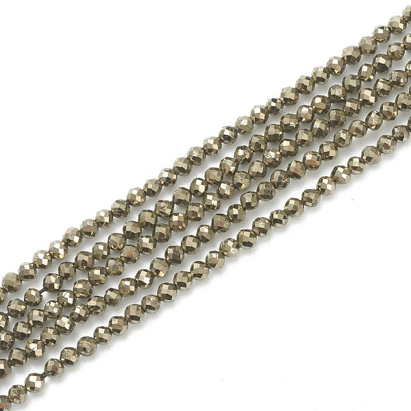 PandaHall Natural Pyrite Beads Strands, Grade AB, Faceted, Round, Dark Khaki, 2mm, Hole: 0.5mm Pyrite Round Yellow
PandaHall Natural Pyrite Beads Strands, Grade AB, Faceted, Round, Dark Khaki, 2mm, Hole: 0.5mm Pyrite Round Yellow