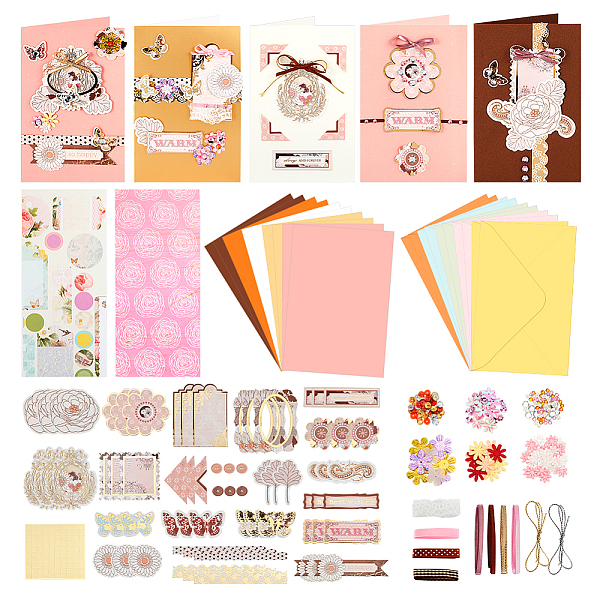 PandaHall DIY Festival Envelope & Card Kids Craft Kits, including Envelope, Paperboard, Silk Ribbon, Rope, Resin Rhinestone and Paper..., Multicolor
PandaHall DIY Festival Envelope & Card Kids Craft Kits, including Envelope, Paperboard, Silk Ribbon, Rope, Resin Rhinestone and Paper..., Multicolor