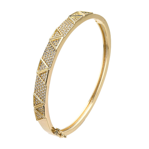 PandaHall Cubic Zirconia Triangle Hinged Bangle, Real 18K Gold Plated Brass Jewelry for Women, Nickel Free, Clear, Inner Diameter: 2x2-3/8...
PandaHall Cubic Zirconia Triangle Hinged Bangle, Real 18K Gold Plated Brass Jewelry for Women, Nickel Free, Clear, Inner Diameter: 2x2-3/8...